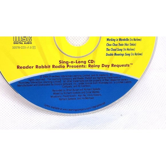 Reader Rabbit 1st Grade Learning System Sing Along CD Children No Scratches - Picture 2 of 6